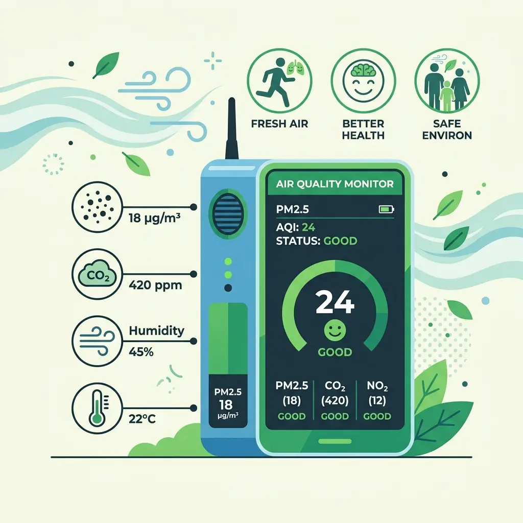 Room air quality monitoring machine